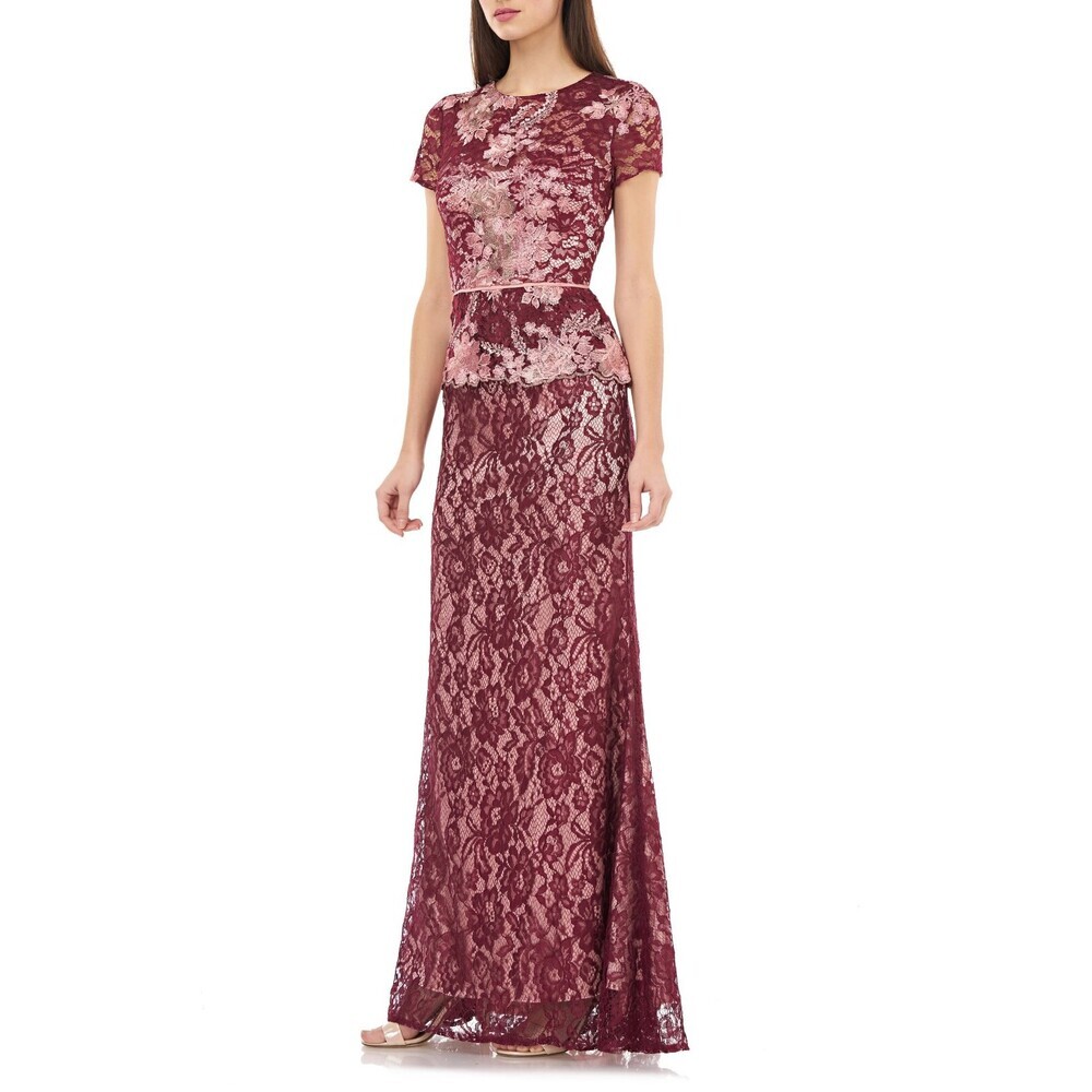 JS COLLECTIONS women's Lace short sleeve Gown dress size 2
